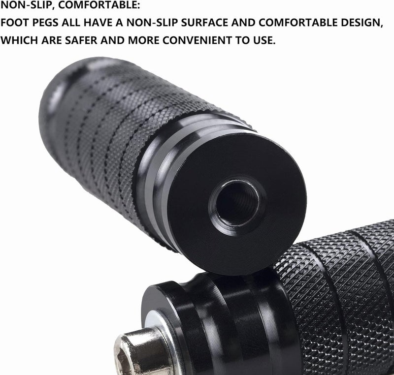 JXPANG Universal 8mm Foot Pegs CNC Aluminum Install Bolts Motorcycle Rearsets Footrest Footpegs Compatible With YAMAHA Honda Suzuki Kawasaki Ducati Aprilia - Image 4